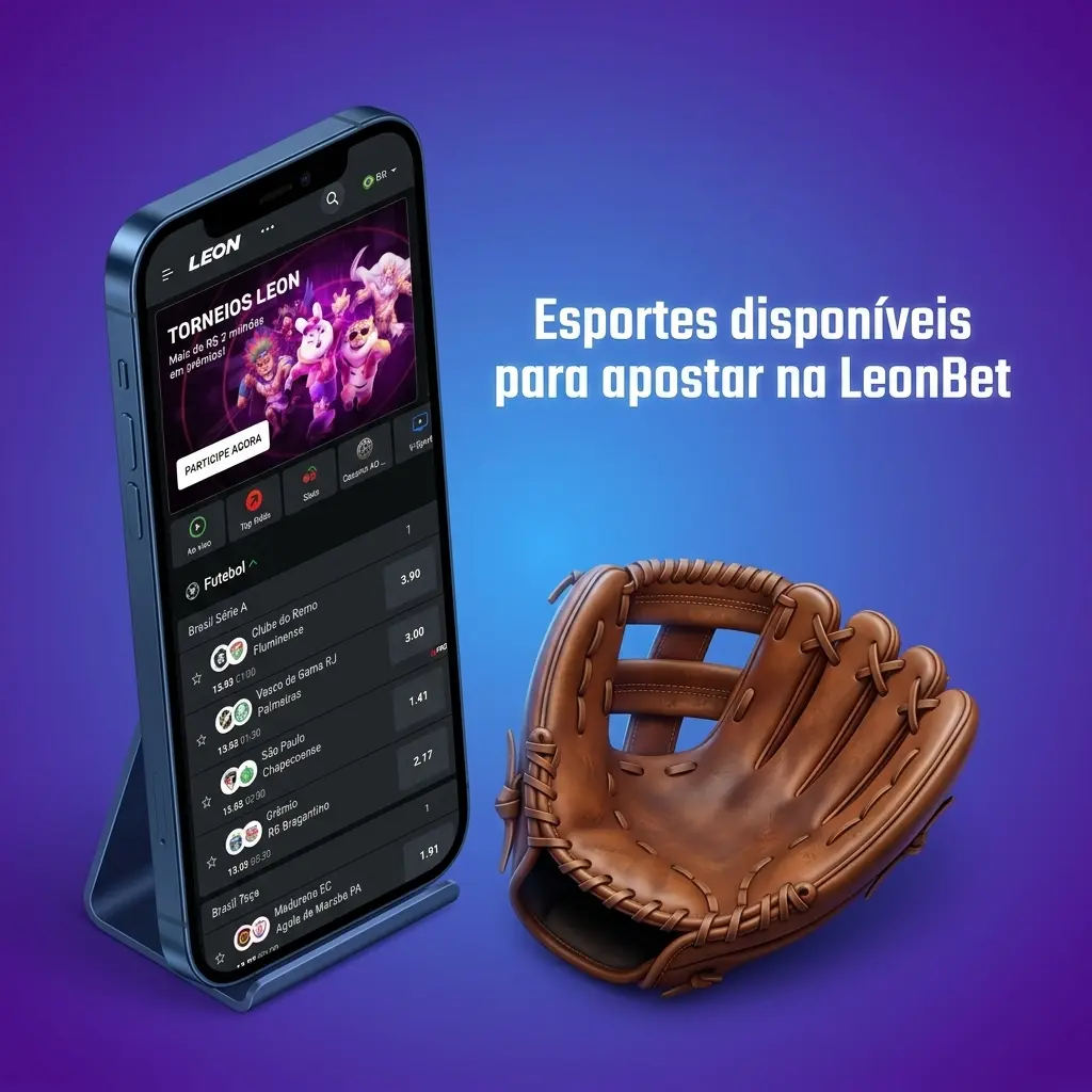 Lista de esportes para apostar na LeonBet com odds ao vivo e filtros por país, liga e horário