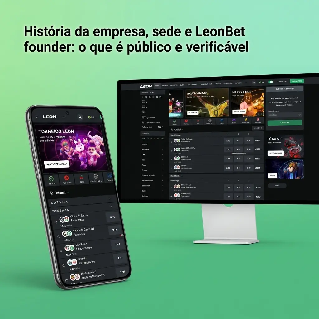 Ilustração da história da LeonBet, licença Curaçao eGaming, estrutura corporativa e canais oficiais de contato