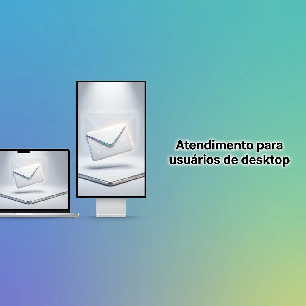 Tabela de canais de suporte para desktop: chat ao vivo, e-mail, redes sociais e central de ajuda no site oficial