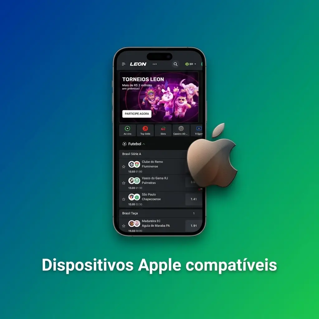 Lista de dispositivos Apple compatíveis: iPhone 11 a 15, iPad 9ª geração, iPad Air 4 e iPod touch 7