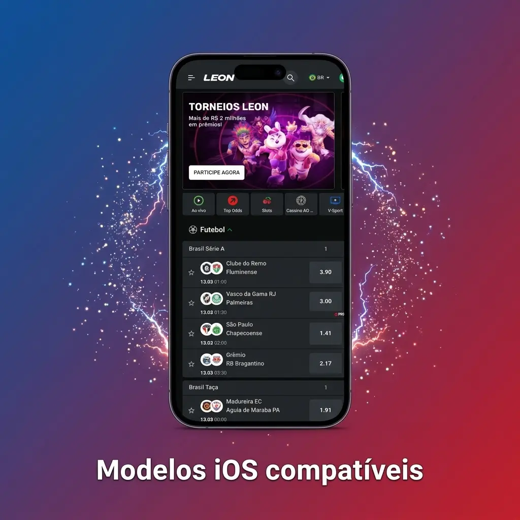 Lista de modelos iOS compatíveis: iPhone X a iPhone 15 (Plus, Pro e Pro Max), com app rápido e navegação simples