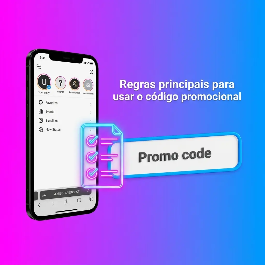 Lista de regras para usar código promocional, bônus de boas-vindas em 3 depósitos e Rodadas Grátis em slots indicados