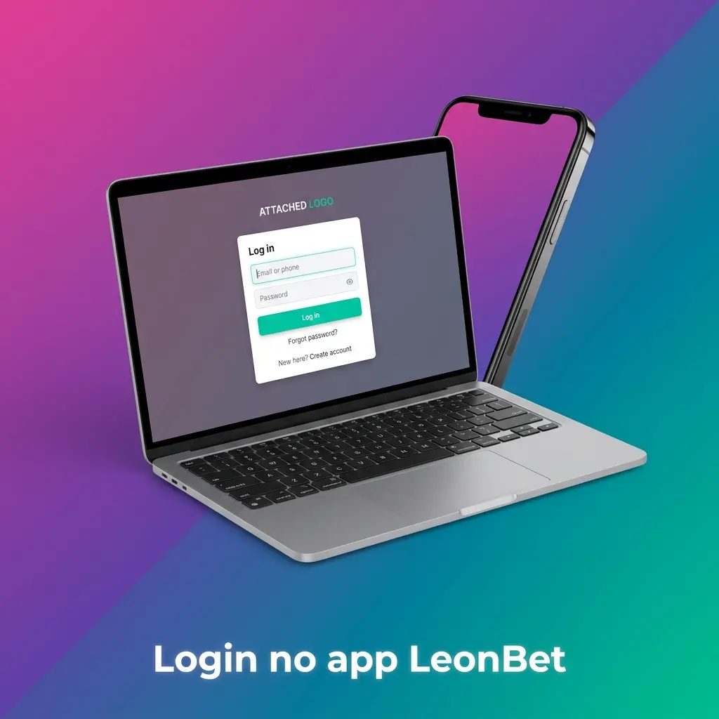 Tela de login do app LeonBet no iOS com campos de e-mail ou telefone e senha e botão Entrar para acessar a conta