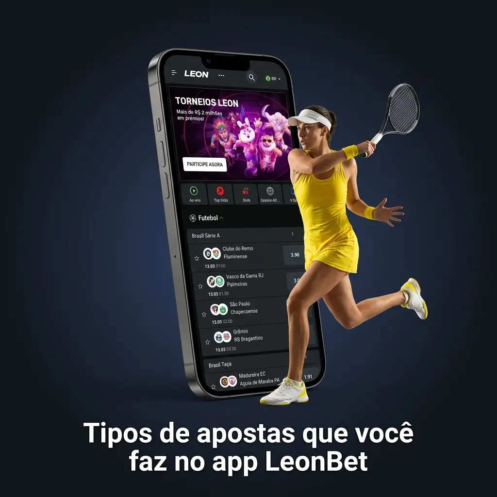 Lista de tipos de apostas no app LeonBet: simples, múltipla, sistema, handicap e totais over/under